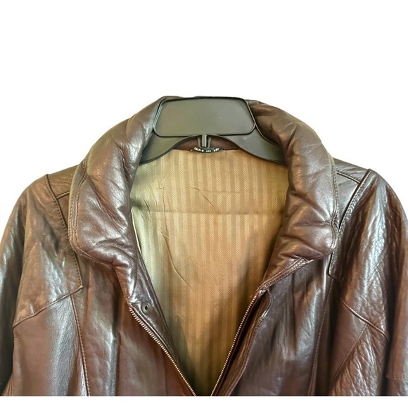 CORTEFIEL DE ESPAÑA, MENS, BROWN LEATHER JACKET. MADE IN SPAIN. SIZE 40 - Picture 4 of 10